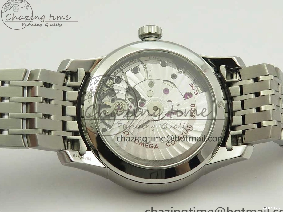 0315 De Ville Hour Vision 41mm SS VSF 1:1 Best Edition White Dial on SS Bracelet A8500 Super Clone Casual 7946